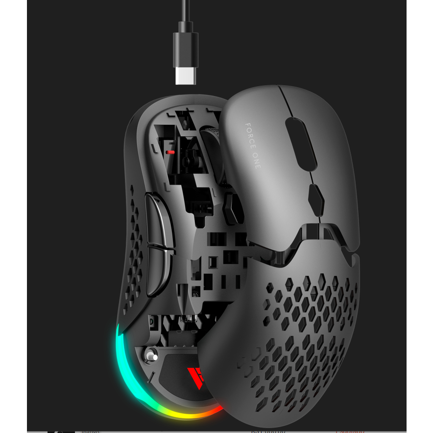 MOUSE FORCE ONE LYNX 19.000 DPI /RGB /wireless | Shopee Brasil