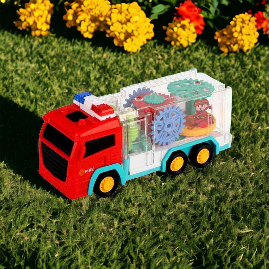 Carro Caminhão De Bombeiro Brinquedo Infantil Com Luz E Som