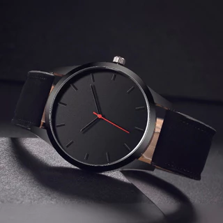 Relógio de quartzo clássico casual e minimalista com mostrador grande ultrafino e minimalista