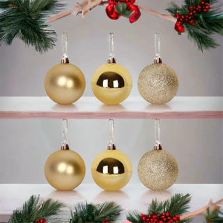 Bolas Bolinhas Natalinas 12 unidades 4cm cada Enfeite Decorativo