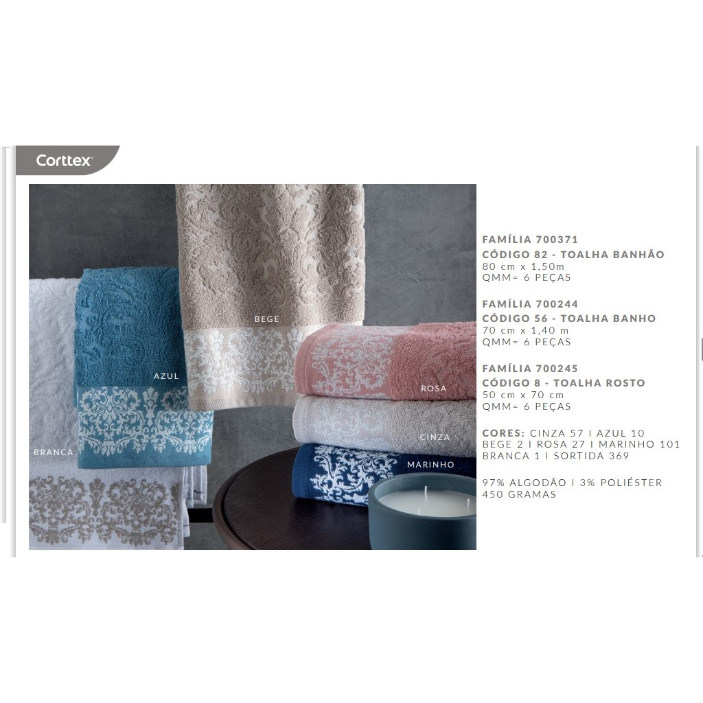 Toalha Banho Jacquard Corttex Medalhão