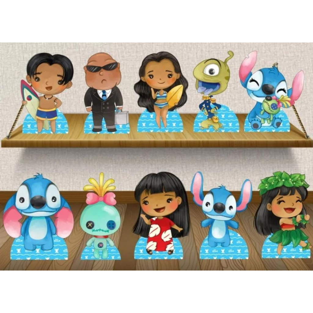 Lilo e Stitch displays kit festa 10 peças de13cm | Shopee Brasil