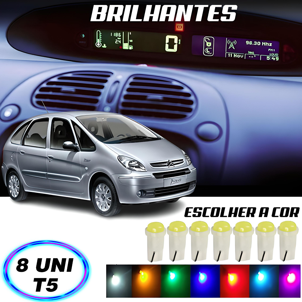 Lâmpada T5 Painel Xsara Picasso 8 Peças