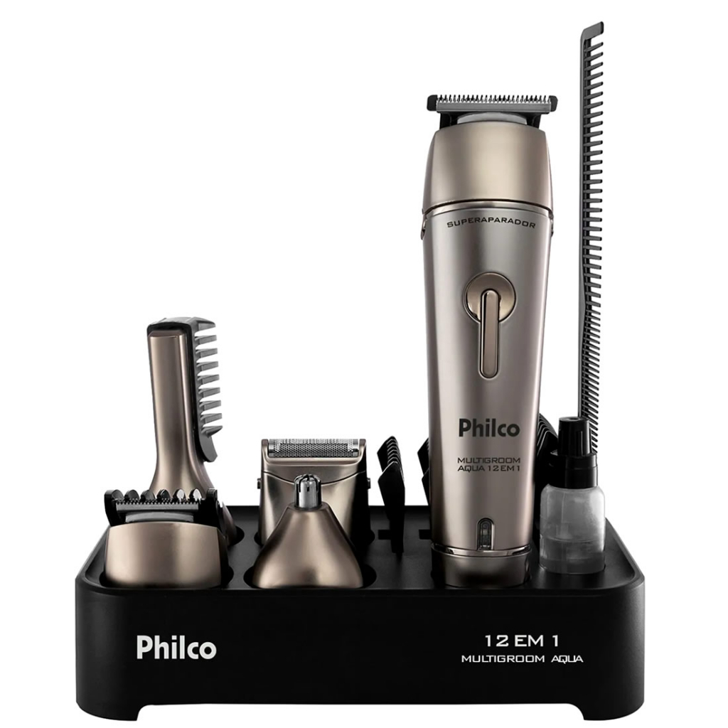 Barbeador Aparador Cortador de Cabelo Philco MultiGroom Aqua PAP15 ...