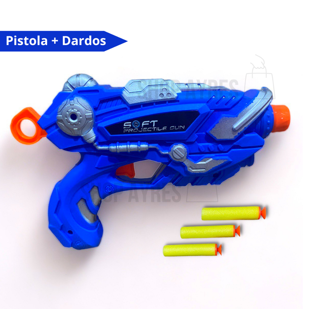 Arminha Brinquedo Lança Dardo Pistola Dino Tipo Nerf Promo