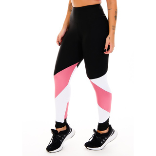 calca legging feminina preto roupa fitness academia tricolor - Busca na Voo  Fitness