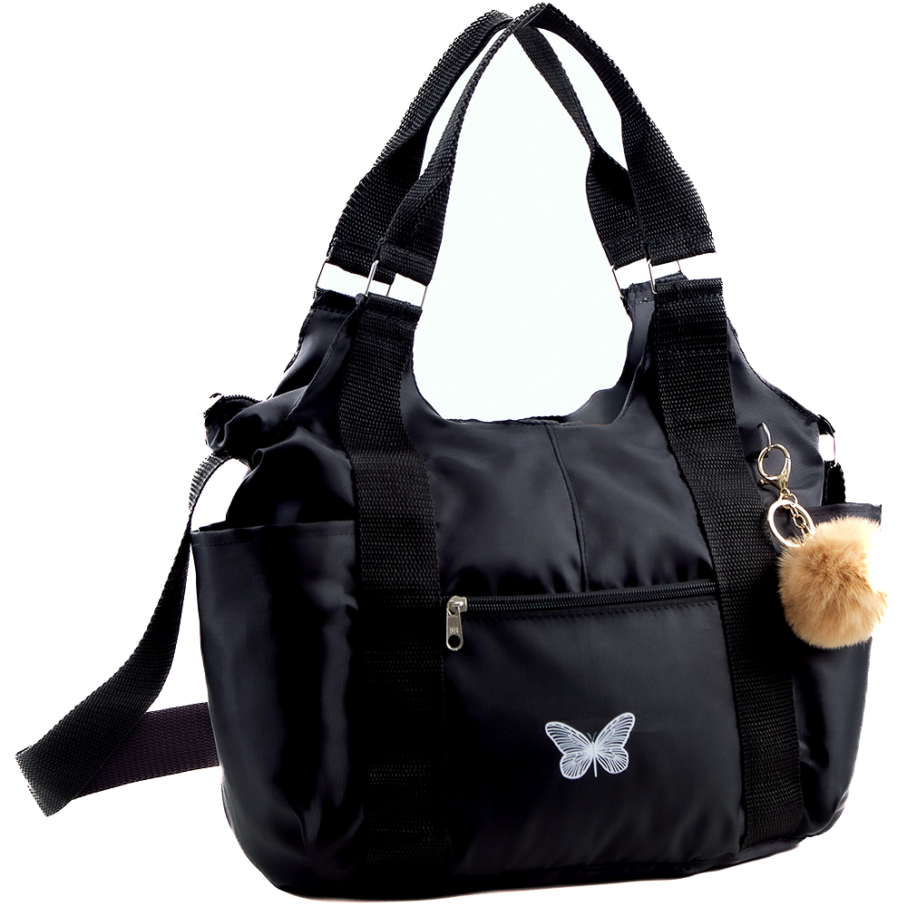 Bolsa Nylon Feminina Casual Grande Linda Estampa Borboleta Academia 