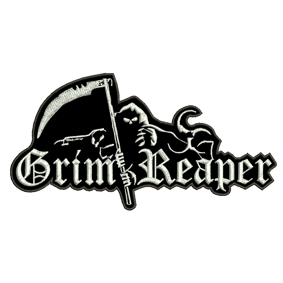 Patch Bordado Banda Grim Reaper Logo (rock, Metal, Death) | Shopee Brasil