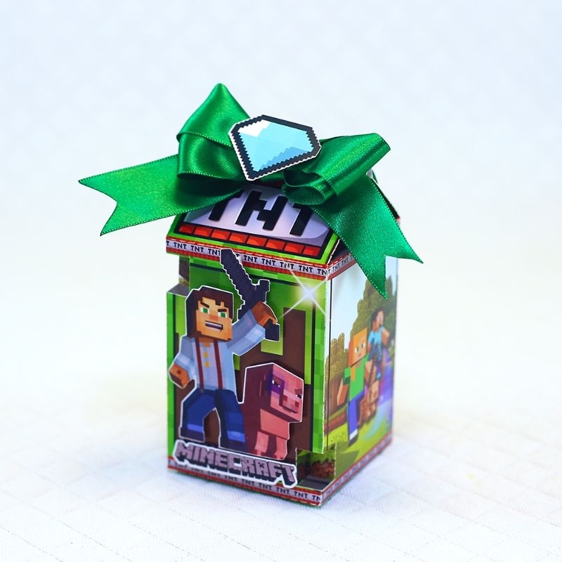 Caixa Surpresa + Kit de colorir - Minecraft