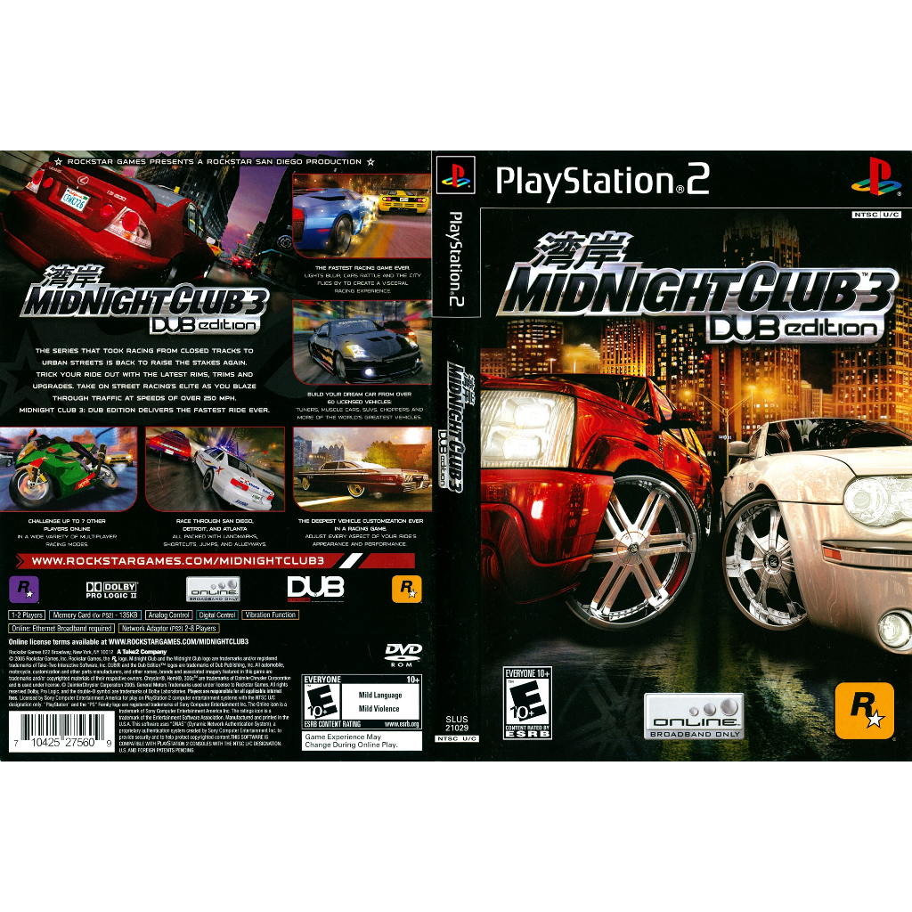 Midnight Club: Street Racing p/ PS2 - Take 2 - Jogos de Ação