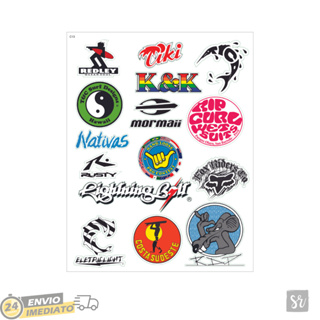 Cartela de Adesivos S12 para carro moto ou bike Sticker Notebook Bicicleta  Coelho Grau 244