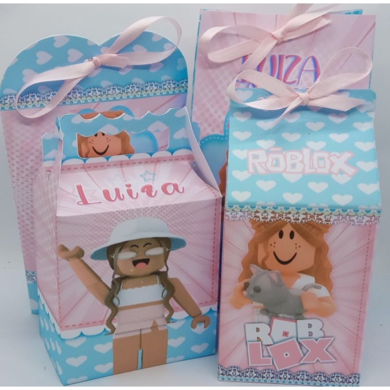 Kit 40 Lembrancinhas Personalizadas - Roblox Menina