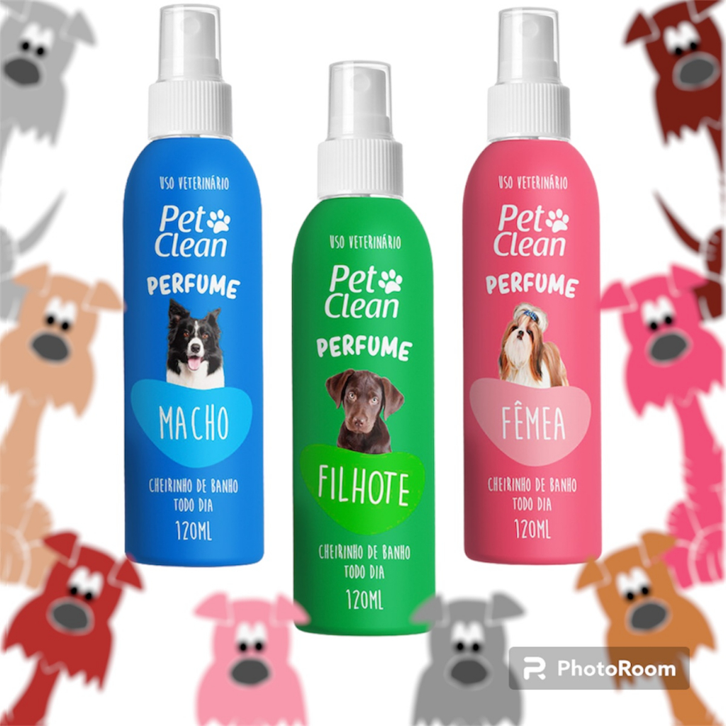 Perfume para Cachorros e Gatos Fragrância Pet Clean Macho Femea Filhote ...