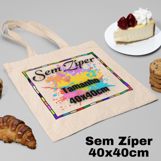 Ecobag com ziper  Sacola 100% algodão personalizada