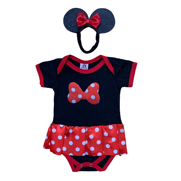 Roupa de bebê da sales minnie