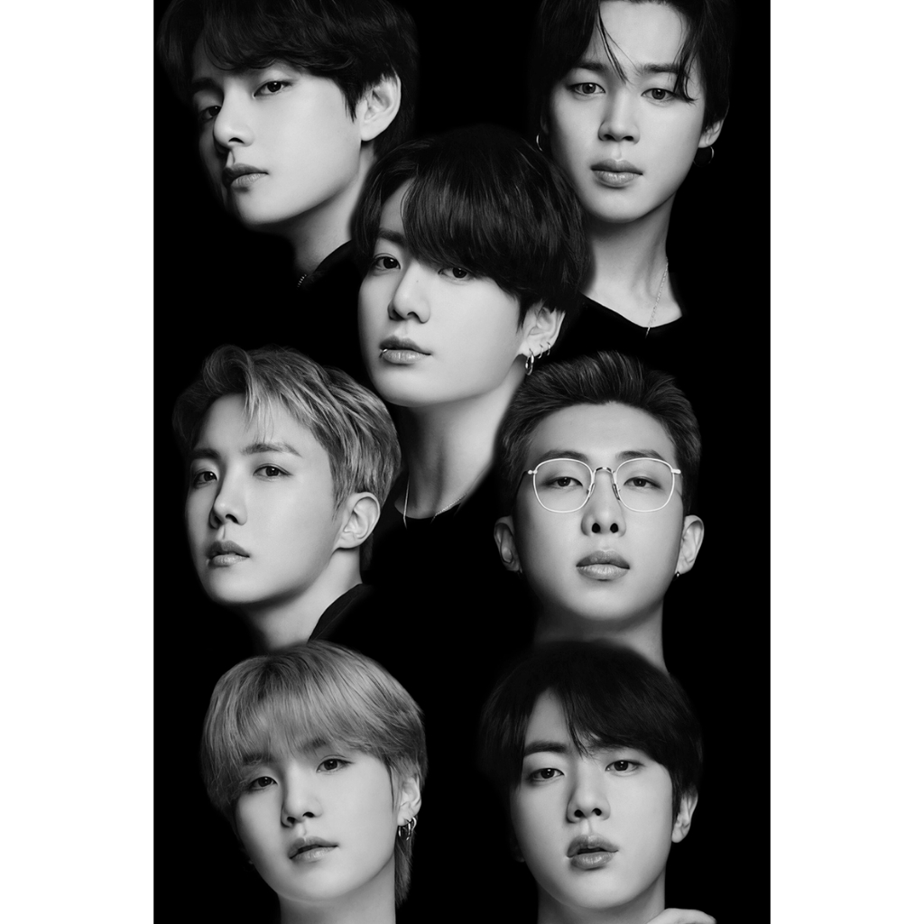 PLACA BTS KPOP 13X20cm A5 / JIN / JHOPE / JIMIN/ JUNGKOOK / V/ RM