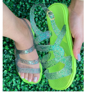Sandália Feminina Papete Brilho Birken Glitter Percata Rateirinha PREÇO PARA ZERAR O ESTOQUE
