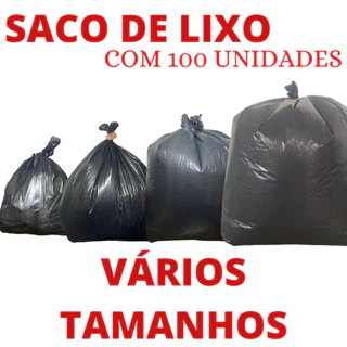 Saco de Lixo Leve pacote com 100 unidades Todos os Tamanhos 20L - 40L - 60L - 100L