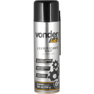 Lubrificante Spray Vonder PLUS 300ml 200gr Desengripante Dobradiças Rolamentos