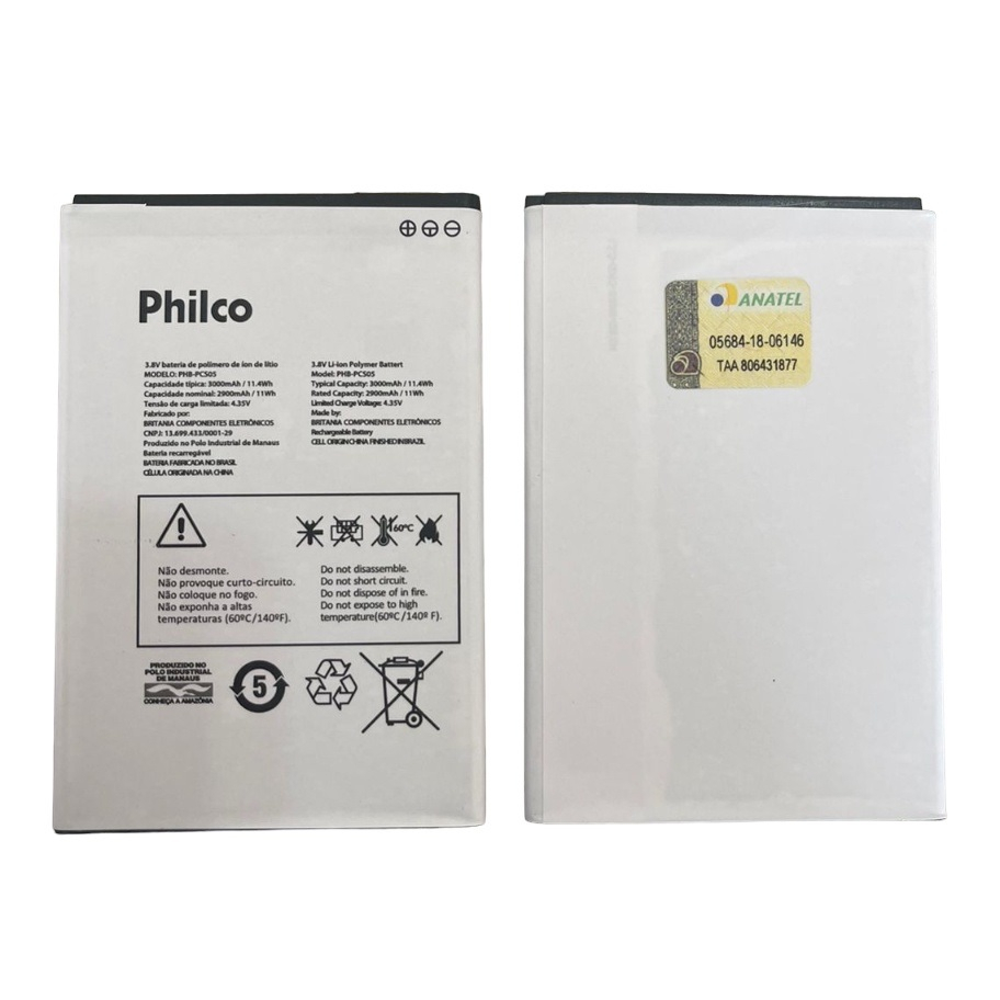 Bateria Modelo PHB-PCS05 - Para Philco Hit P8 - Original