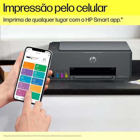 Impressora Multifuncional HP Smart Tank 584 Tanque de Tinta Colorida Wi Fi (4A8D5A) Impressora Copiadora e Scanner