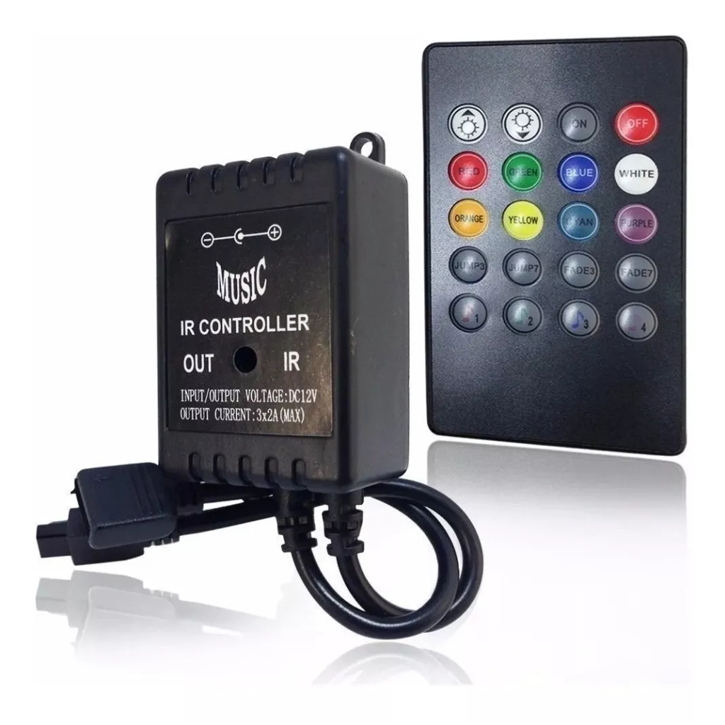 Controle Rítmico Sensível Ao Som Fita Led RGB 3528 5050 Controlador Musical Batida Música