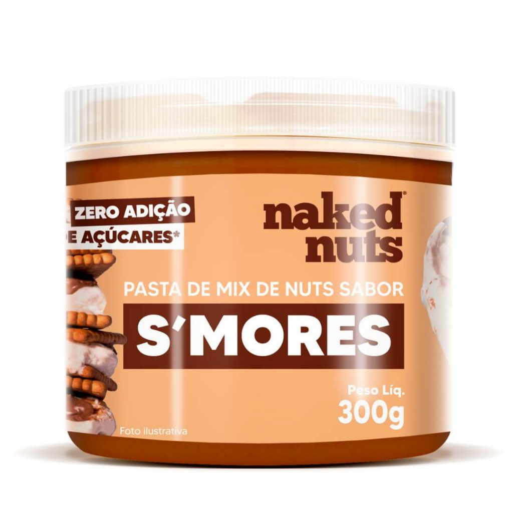 Pasta de Mix de Nuts Sabor S'mores (300g) Naked Nuts Shopee Brasil