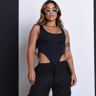 Body Collant Feminino Regata Cavado Cavadão Com Bojo Tendência Primavera Verão