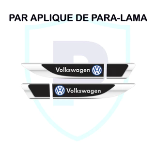 Par Aplique De Paralama Volkswagen Logo Resinado Premium