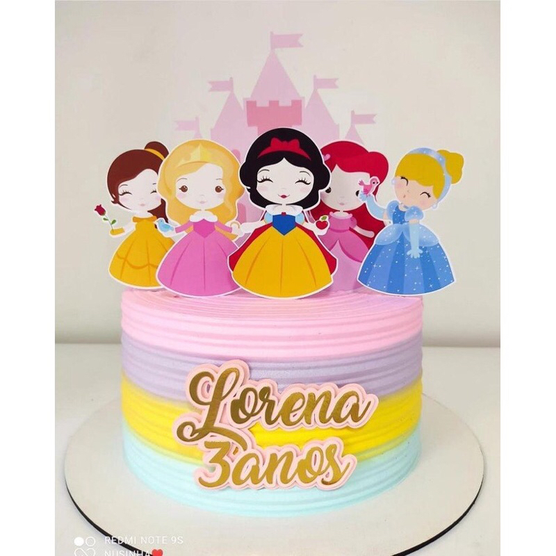 topo de bolo princesas disney em Promoção na Shopee Brasil 2023