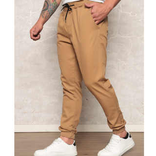 calça masculina jogger jeans slim sarja com elastico joguer apertada  elastico elastano