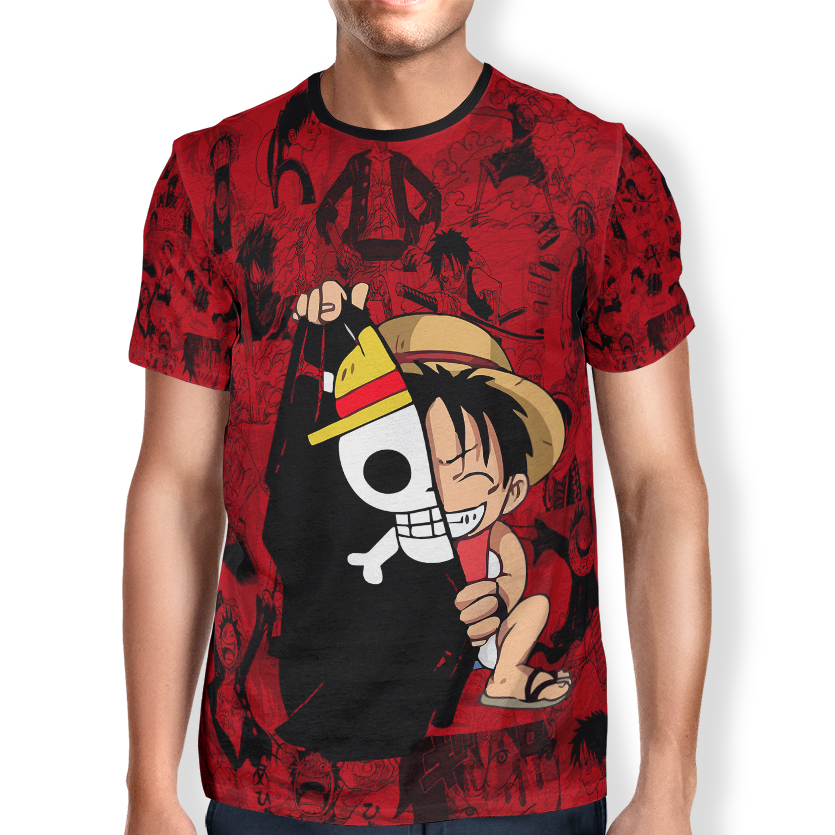 Camiseta Camisa One Piece Haki Monkey D Luffy Anime Ref0216