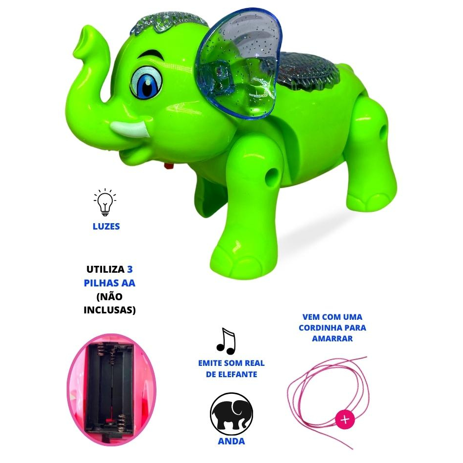Piano Musical Fazendinha de Bichos Luzes e Músicas Elefante