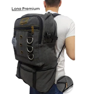 Mochila de Lona Unissex Grande 50l com Altíssima Qualidade e Resistente Á água
