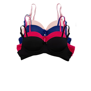 Kit5 sutiã infantil menina moça de bojo juvenil liso microfibra