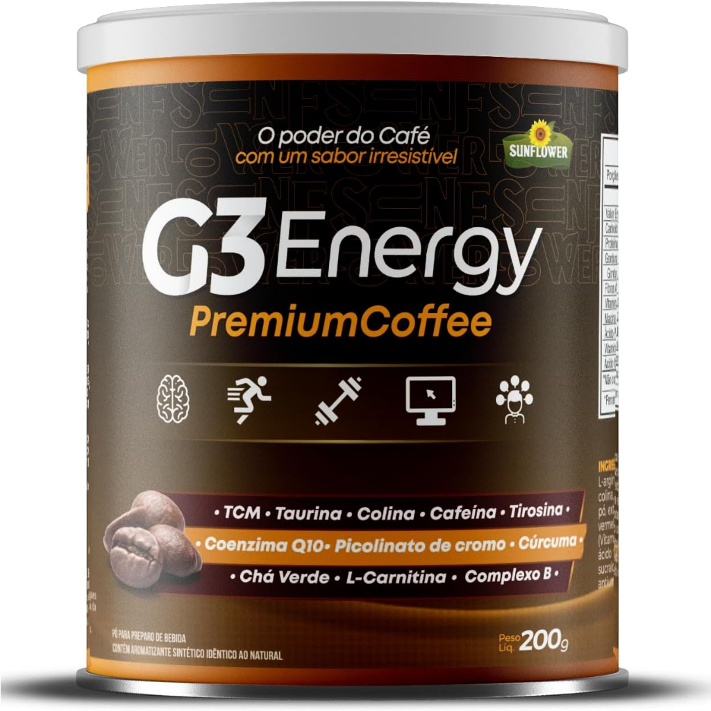 Supercoffee G3 Energy Premium Coffee Solúvel 200g Sunflower Shopee Brasil
