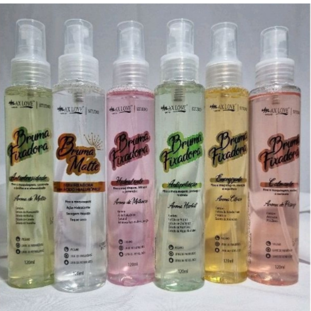 Bruma Fixadora Vegana com Aroma/Max Love 120 ml Shopee Brasil