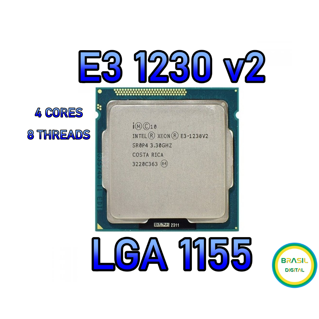 Processador Intel Xeon E3-1230 V2 4 Núcleos 3.7ghz LGA 1155