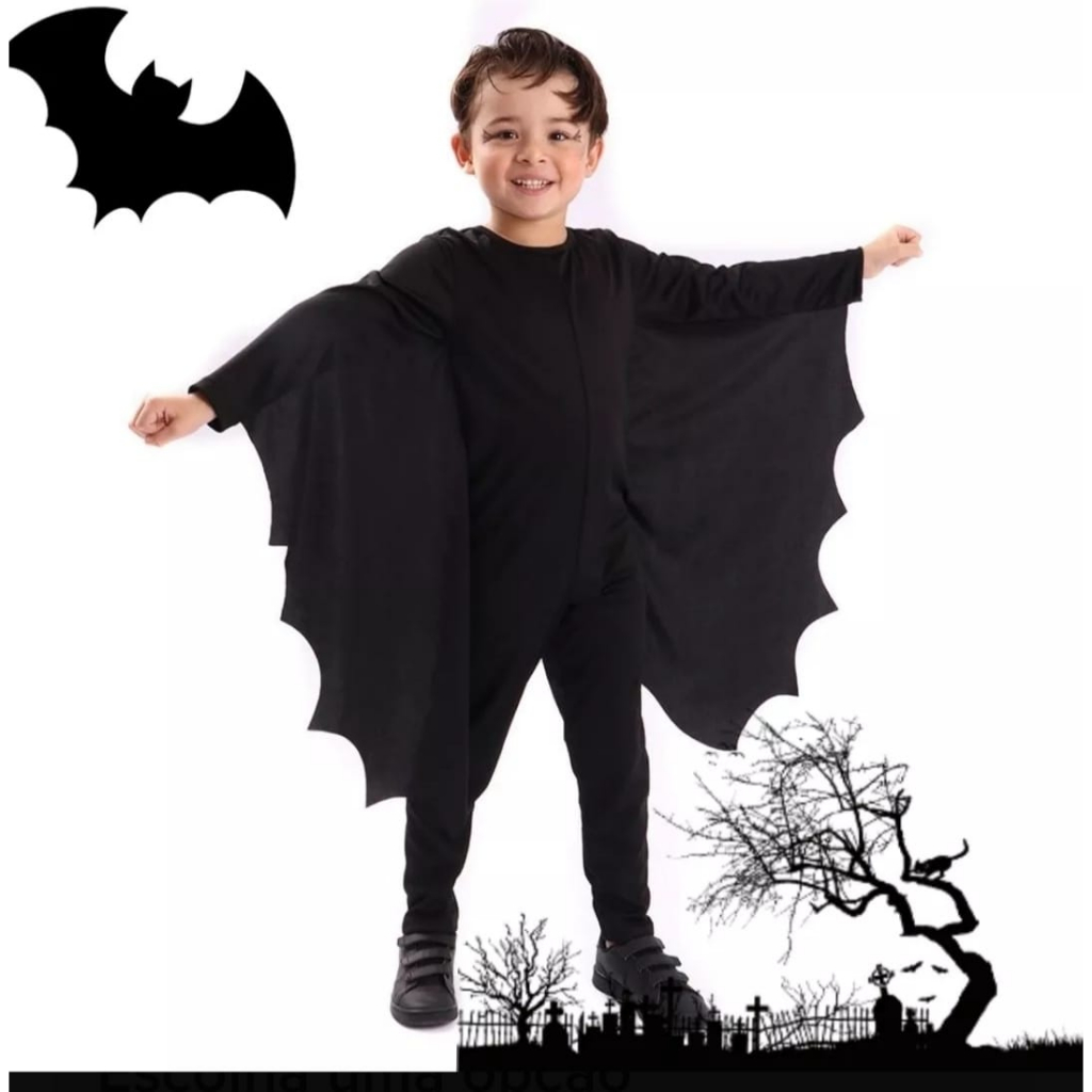 Fantasia Infantil Drácula Vampiro Halloween Cosplay - Cia Bebê