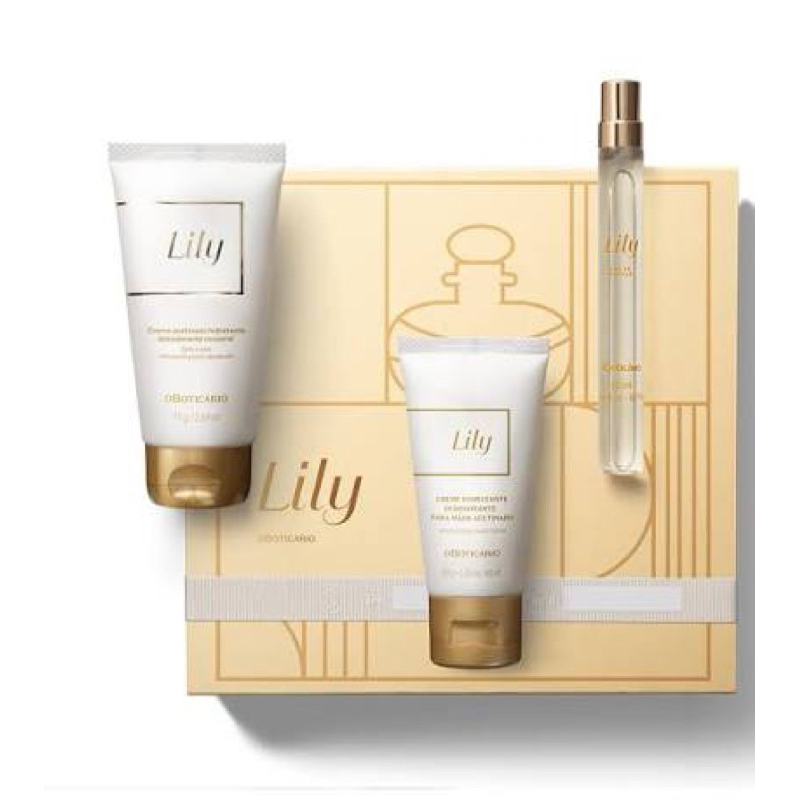 KIT LILY CREME HIDRATANTE CORPO MÃOS PERFUME | Shopee Brasil