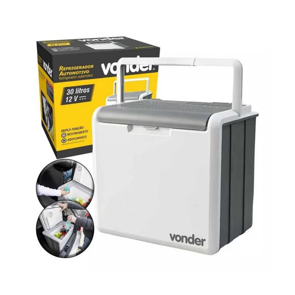 Caixa Térmica Refrigerador Cooler Automotivo Vonder 30 Litros 12V