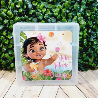 KIT 10 - CAIXA ORGANIZADORA COM 6 DIVISÓRIAS PARA GULOSEIMAS PERSONALIZADA - LEMBRANCINHA DE FESTA INFANTIL