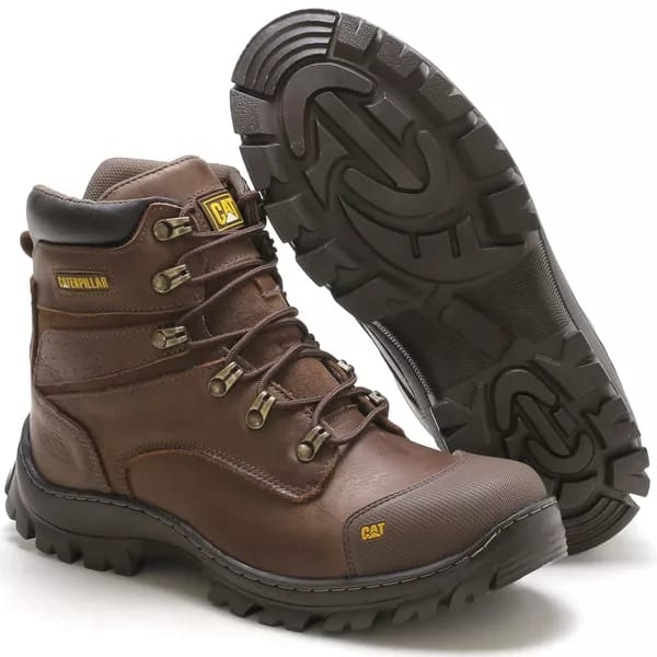 Bota Masculina Botina Caterpillar Cano Curto Palmilha Gel P.U