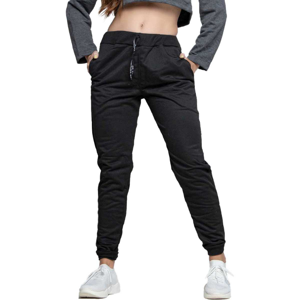 Qualidade Moda Mulheres Calças Esporte Casual Joggers Sweatpants