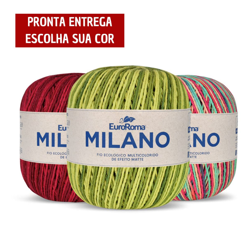 Barbante Milano Multicolor 400g Fio 6 Várias Cores Promoção