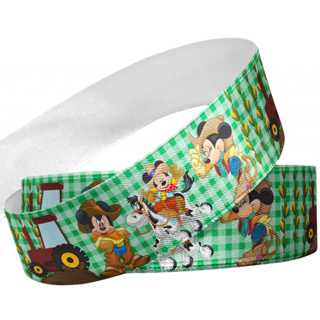 Fita de Gorgurão Turma Do Mickey - 1 Peça - PE343- 38mm x 10m - Bela Fita - Coleção Disney