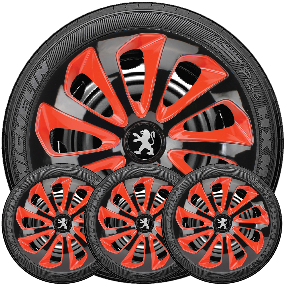 Kit 4 Calotas Aro 14 Esportivas Velox Peugeot 208 309 308 307