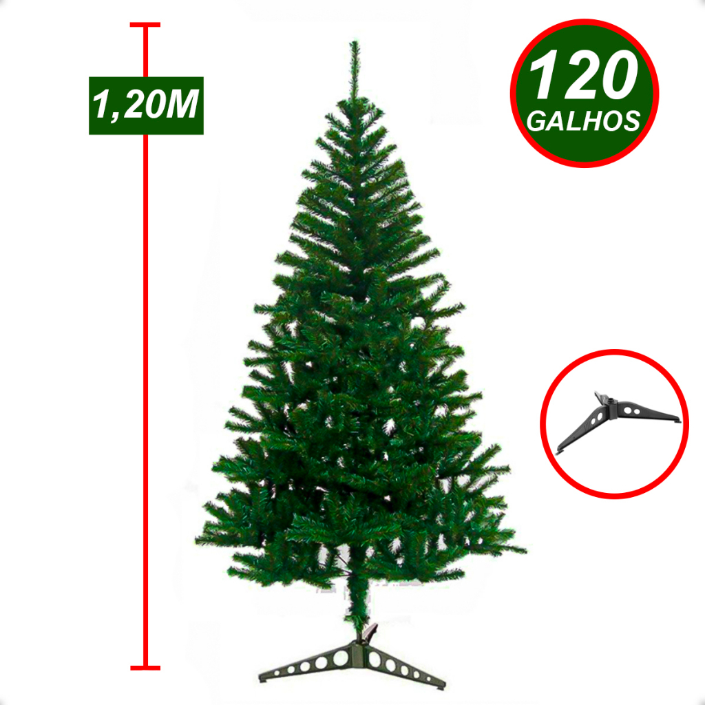 Arvore de Natal Grande Verde com 320 Galhos 150cm Pinheiro Casa Natalina  Tradicional Decoração Decorar - Camicado