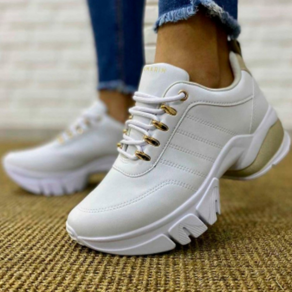 Tênis Feminino Ramarim Flatform Tenis Casual Ramarim Branco Tênis
