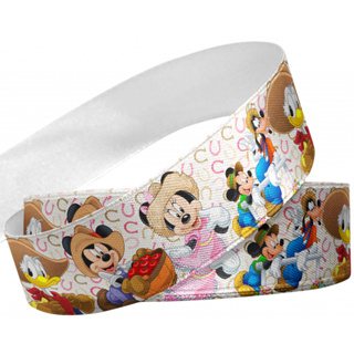 Fita de Gorgurão Turma Do Mickey - 1 Peça - PE342- 38mm x 10m - Bela Fita - Coleção Disney